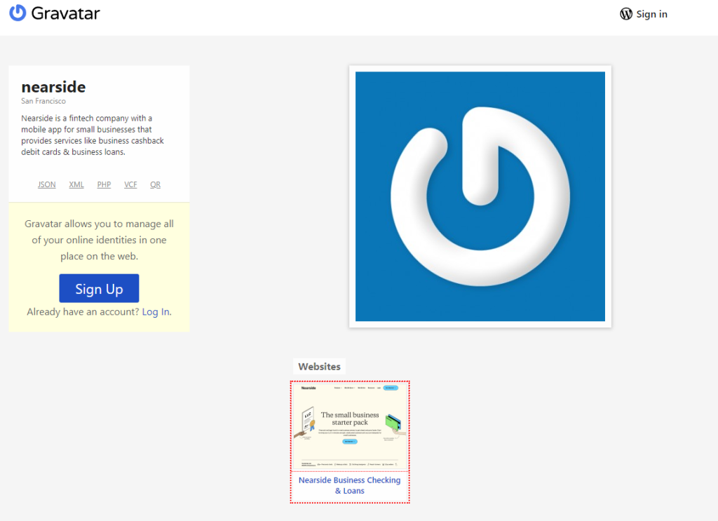 Gravatar-Backlink